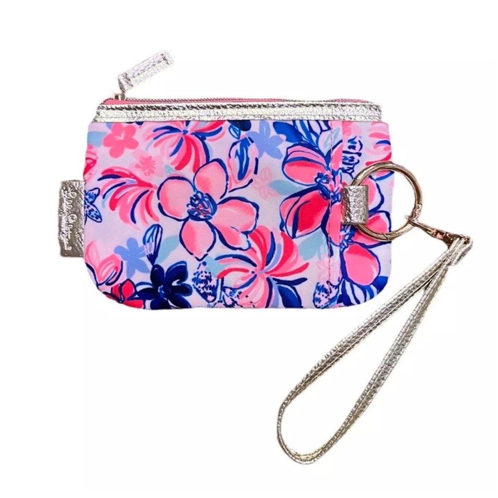 NWT Lilly Pulitzer Resort White Party Like a Lobster Zip Top Wallet Wristlet